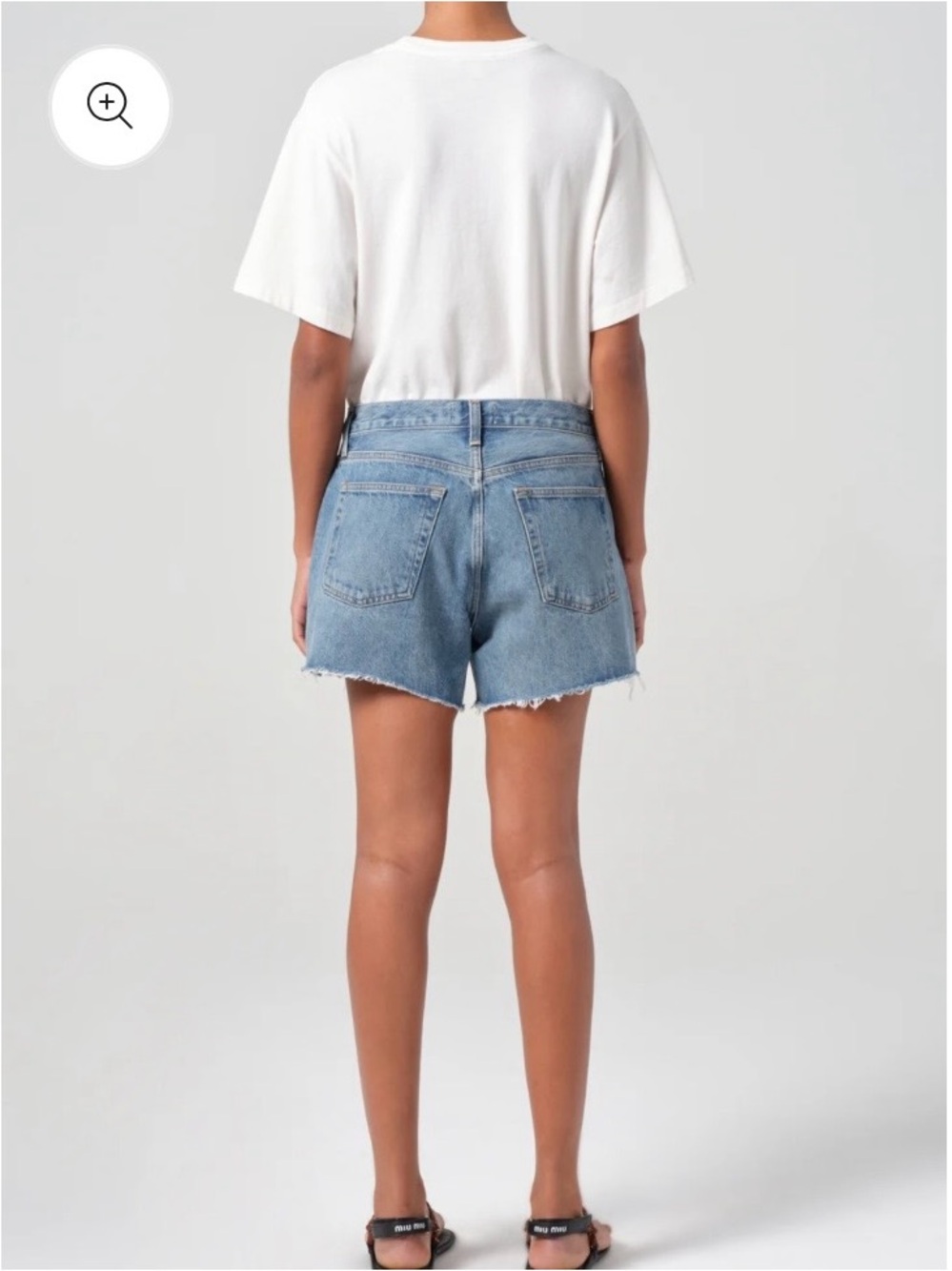 NWT AGOLDE Parker Long Cut Off Shorts in Ruin. Size 26. - Picture 2 of 7